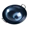 Olla Grande de Hierro, Hierro Forjado Extra Grueso, Olla Tradicional de Doble Asa, Adecuada para Uso Doméstico y Comercial, Fondo Redondo, para Cantinas, Banquetes, Cocinar Alimento para Animales, Salteado de Ingredientes Base