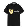 Camiseta Manga Morcego Manga Curta Masculina e Feminina Palm Angels Urso Quebrado Estampa Logo Letra Grande nas Costas