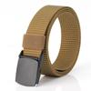 Casual All-match Canvas Belt Metal Fivela de Liga de Zinco 3cm Padrão de Tanque Simples de secagem rápida Cinto de Nylon Cinto de Calça