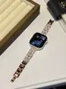Nueva Correa de Metal con Circonita de Cobre Puro Adecuada para Apple Iwatch Generación 11 10/987Ultrase