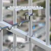 Estante de Ropa sin Taladro para Ventana Ancha Balcón Plegable Tendedero Cuadrado Redondo Universal para Dormitorio Almacenamiento Colgante