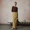 Top Básico de Cuello Redondo Falso de Dos Piezas, Casual y Sencillo para Mujer, Camiseta de Manga Larga de Capa Interior Ajustada, Suéter de Punto Versátil con Bloques de Color