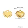 Acero Inoxidable Antena Colgante Corazón Pequeño Corazón Melocotón Encanto Chapado al Vacío Oro de 18 Quilates DIY Accesorios para Joyería con Forma de Corazón Venta al por Mayor