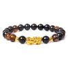 Pulsera de Piedra Ojo de Tigre de Cristal Blanco Natural Pulsera Valiente para Hombre Piedra Proverbios Seis Palabras Pulsera de Cuentas de Ágata Escarchada