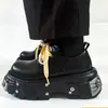 Zapatos Derby de Suela Gruesa, Zapatos de Moda para Hombre de Piel de Vaca, Zapatos Británicos Negros de Punta Ancha, Estilo de Nicho que Aumenta la Altura, Zapatos de Cuero Casual de Gama Alta