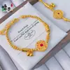 Novo Bracelete de Contas Redondas Oito Tesouros Bússola Cabaça Colorido Esmaltado da Loja Dourada, um Presente de Bracelete de Contas Redondas da Sorte para Namorada