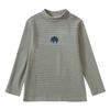 Camiseta de cuello alto medio para niños Otoño e Invierno Nuevo Estilo Niños y Niñas Tops Base Ropa Cálida para Bebés Rayas Versátil t