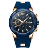 Reloj de Pulsera de Silicona de Recompensa Multifuncional Cronógrafo de 24 Horas Esfera Grande Luminoso Cuarzo Calendario