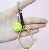 Llavero de Raqueta de Tenis Simulada, Colgante Creativo y de Moda para Bolso, Regalo Souvenir, Pequeño Colgante Decorativo de Año Nuevo del Caballo