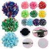 Nuevo 5cm Chifón Mascota Colgante Flor Bandera de EE. UU. Estampado Rayas Ola Cabeza de Gato y Perro Tocado Flor Corsage Flor para Zapato
