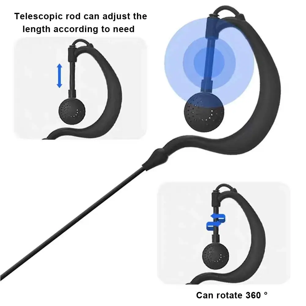 NEW-2-Pin-Mic-Headset-Earpiece