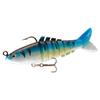 Isca de Peixe Cauda de Peixe Envolvida em Chumbo Isca Macia de Peixe de Cauda Bifurcada Multissegmentada 9Cm17G Isca Artificial