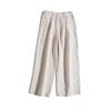 Ropa de Trabajo Estilo Japonés Simple Suministrada por el Cliente Lino Puro Semi-Elástico Cintura Alta Estilo Bosque Literario Cómodo Holgado Casual Pantalones de Lino Pierna Ancha