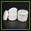 Frasco de creme com borda prateada de 150ml caixa de creme de boca larga caixa de creme pó medicinal frasco de PP frasco de creme para bebê caixa de óleo facial
