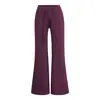 Calças Flare Forradas com Fleece de Cintura Baixa para Mulheres, Novo Estilo Outono e Inverno, Calças Retas Tendência com Cordão na Cintura Média, Calças Casuais Esportivas Largas