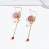 Pendientes para Mujer, Pendientes de Amor Rubí Circonita, Pendientes Retro de Otoño e Invierno Incrustados, Modernos Elegantes, Pendientes Pequeños para Mujer