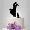 Tarjeta de inserción para pastel de acrílico, Inserción para pastel de Novio, Muñeca de Novio y Novio besándose, Tarjeta de inserción para pastel de Perro