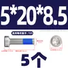 Tornillos de Acero Inoxidable 304 de Cabeza Baja Antiaflojamiento y Antichoque para Pegamento, Cabeza Delgada, Pegamento Azul Interno Torx M2M3-M8