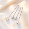 Dz Estrella popular coreana hilo para orejas de perla pendientes largos de borla geométrica de nicho para mujer accesorios para orejas simples y modernos venta al por mayor