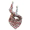 Cachecol Triangular Estilo Coreano Outono e Inverno Infantil Cachecol com Estampa Geométrica para Bebê Aquecedor de Pescoço Quente à Prova de Vento para Meninos e Meninas