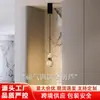 Luminária pendente de foyer estilo italiano Abóbora Dourada, altura ajustável, controlada por sensor, para decoração e ambiente de cabeceira do quarto
