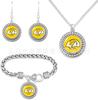 Conjunto Combinado Popular de Colar, Pulseira e Brincos de Time de Futebol da NFL para Comércio Exterior