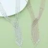 Nuevo Collar de Clavícula de Moda Europea y Americana de Lujo con Borlas Múltiples, Pedrería y Circonitas, Collar de Moda Personalizado