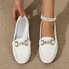 Mocasines Estilo Chanel para Mujer 2026 Primavera y Otoño Nueva Versión Coreana Punta Redonda Poco Profundos de Tacón Bajo Planos Cómodos Zapatos Casuales