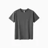 Camiseta de estilo europeo y americano, suministro transfronterizo, seda de hielo, alta elasticidad, camiseta de manga corta de color liso, camiseta promocional para hombre, uniforme de grupo con logo impreso
