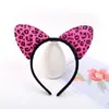 Diadema con estampado de leopardo y orejas de gato Diadema europea y americana Accesorios para el cabello de disfraz Mickey Mouse Comercio exterior Headdress transfronterizo venta al por mayor