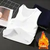 Chaleco térmico de forro polar de zorro plateado para hombre, otoño e invierno, con forro polar extra y grosor, adecuado como capa interior, chaleco casual con función de autocalentamiento