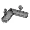 Estante de Almacenamiento para Inodoro Espejo de Esquina para Inodoro Lavabo Frontal Mesa de Lavado Estante de Baño Montado en Pared sin Taladro