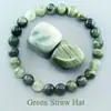 Pulsera Popular Transfronteriza Temu Xiyin Tk con Cuentas Hecha de Aventurina Verde Ojo de Tigre Pulsera Elástica Hecha a Mano