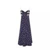 Vestido de verano nuevo con encaje azul marino y flores, estilo retro, estilo francés, para chica sexy, venta al por mayor