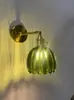 Lámpara de pared de latón estilo retro nórdico japonés, lámpara de pared moderna para mesita de noche, luz simple para tocador de baño, luz frontal para espejo estilo americano