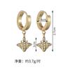 Pendientes de acero de titanio caliente transfronterizo con piedra de abeja de oro de 14 quilates, pendientes de personalidad de estilo de moda INS, venta al por mayor al contado