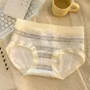 10A Antibacterianas 2026 Nuevas Bragas Florales Estampado Completo Algodón Puro Entrepierna Extendida Cintura Media Cómodas Transpirables Calzones para Niñas