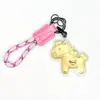 Llavero de Hazte Rico Inmediatamente Zodiaco de Dibujos Animados Llave de Coche Colgante de Pony Dorado Versátil para Pareja Adorno Lindo