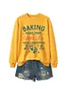 BAKING MAIS QUE Amazon eBay loja independente moda casual feminina outono e inverno gola redonda moletom comércio exterior