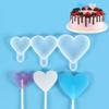 Pirulito DIY molde de silicone losango redondo amor forma chocolate plug-in queijo palito molde epóxi