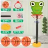 Canasta de Baloncesto de Dibujos Animados para Niños, Educación Temprana, Aro de Baloncesto Interior Ajustable, Soporte de Baloncesto para Niños, Aro de Baloncesto para Juguete de Niños Ajustable para Exteriores