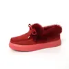Comercio Exterior Talla Grande Botas de Nieve Peludas para Mujer 2026 Invierno Nuevas Suela Gruesa Punta Redonda Moda Lazo Zapatos de Algodón para Mujer