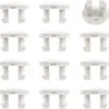 Partes de Reparación para Barra Inferior de Persianas Horizontales Clips/Tapas Finales para Cubrir Cordón Blanco 12 Piezas/20 Piezas por Paquete A Prueba de Polvo y Anti-Desprendimiento