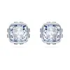 Collar de Cristal Austriaco Shi Jia para Mujer Clásico Color Representativo Mensual 12 Signos del Zodiaco Colgante de Arete Cuadrado Pulsera