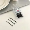 Grampos de Cabelo Pretos Sem Costura para Fixação Lateral, Pequenos Grampos de Aço para Franja e Penteado