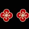 Transmisión en vivo celebridad de internet china aretes de moda nacional femeninos plata 925 nuevos de alta calidad aretes rojos aretes de moda aretes de moda B3
