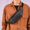 Bolso de pecho informal de piel auténtica para hombre, bolso de hombro de piel de vacuno curtida vegetal de primera capa, bolso de hombro vintage informal a juego.