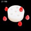Simulação Fruta morango líquido molde de silicone Fondant chocolate cortado meio morango sobremesa bolo decoração acessórios molde
