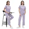 Bata quirúrgica transfronteriza de Amazon, ropa de lavado de manga corta, traje de mujer, uniforme de enfermera, uniforme de trabajo de quirófano, traje de aislamiento