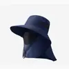 Chapéu de pescador com proteção solar de verão para atividades ao ar livre, proteção solar, viseira, chapéu respirável para homens, chapéu de pescador com máscara de proteção UV